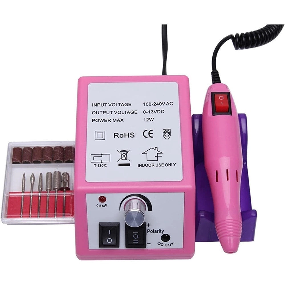 Trade Shop - Fresa Per Manicure 20000 Giri/min Elettrico Gel Lucidatore Pedicure Set Lime Per Unghie -
