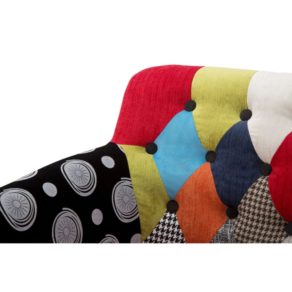 Poltrona Imperial New patchwork capitonne multicolor 67x57x73 cm
