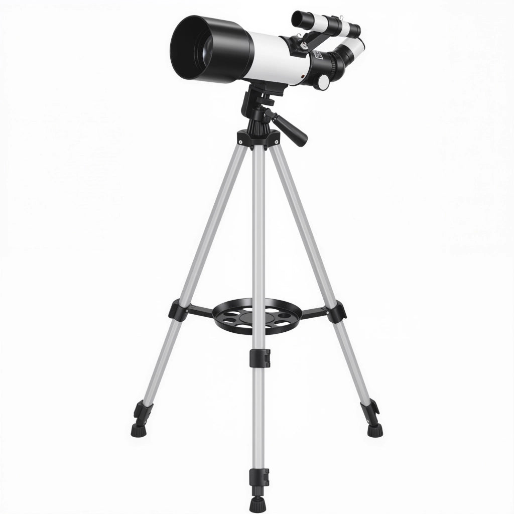 Telescopio astronomico per adulti e principianti 70 mm ¨C Minimal ¨C 80x80x135 cm bianco