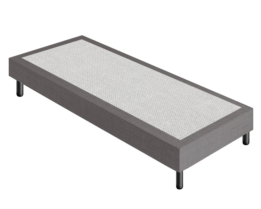 Letto Sommier Singolo 80x190 Grigio Rivestito - Resistente fino a 120 Kg per Persona