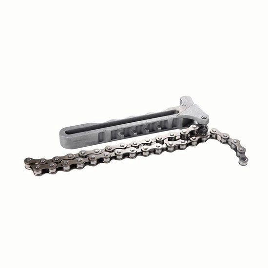 Chiave per filtro dell'olio universale - Flessibile - Chiave per filtro dell'olio a catena - Realizzata in alluminio e acciaio di carbonio - Ergonomica - Resiste ai graffi - Chiave per filtro dell'olio