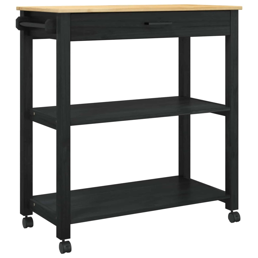 Carrello da Cucina MONZA Nero 84 x 40 x 88,5 cm