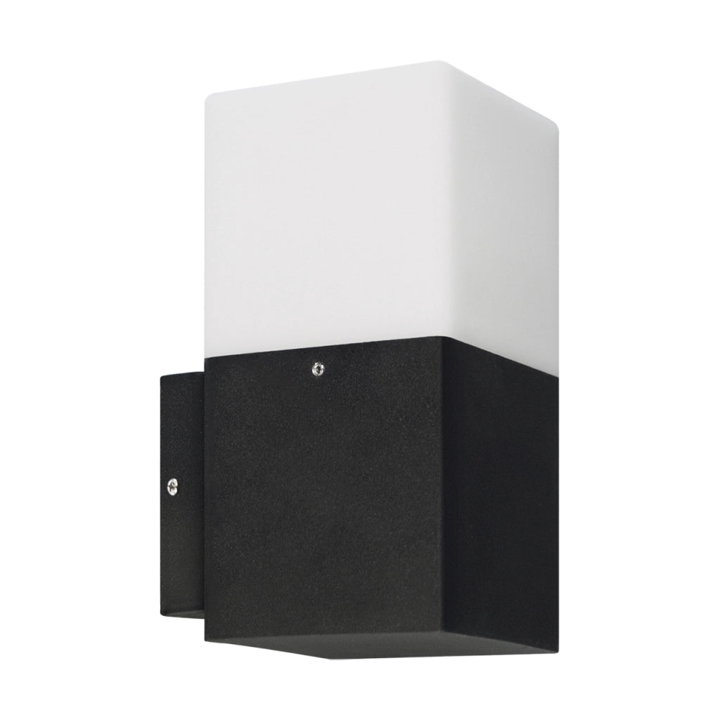 Applique esterna quadrata nero/bianco E27 IP44 Struhm