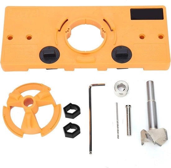 Set per forare 35mm Cardini con Guida e Tritacarne, Utensile Manuale per Forature Precise