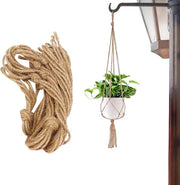 Gancio a Macramè con Corda di Cotone per Piante - Utilizzo Indoor/Outdoor