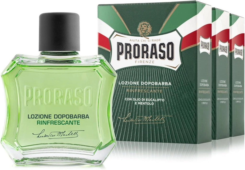 DOPOBARBA PRORASO SET 3 PZ X 100ML RINFRESCANTE CON OLIO DI EUCALIPTO E MENTOLO