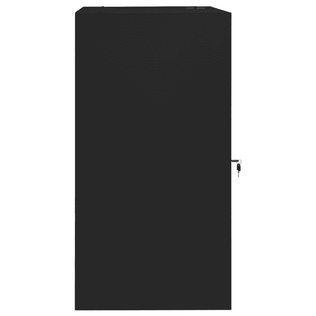 Armadio Porta Sella Nero 53x53x105 cm in Acciaio 339605