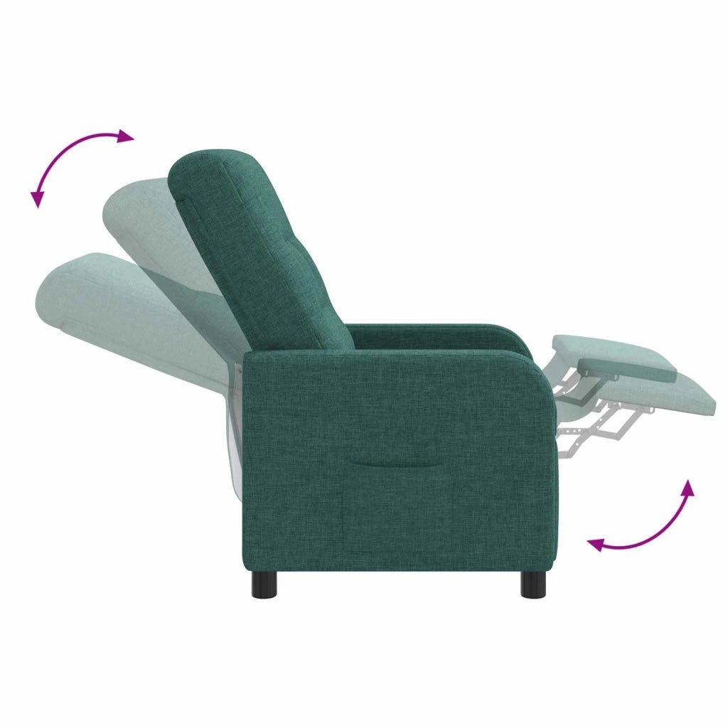 Poltrona Massaggiante Verde Scuro Tessuto 42035038