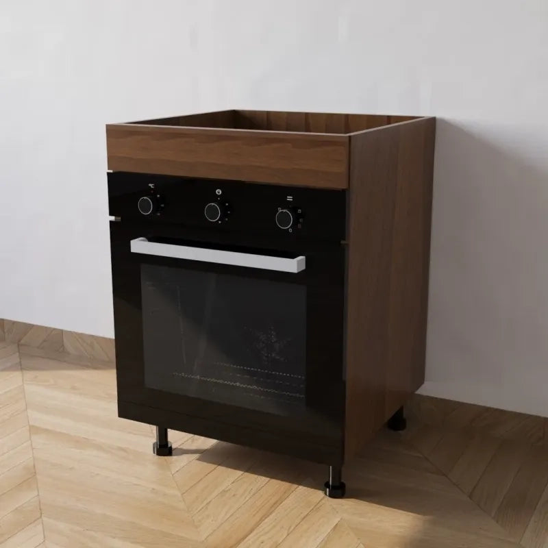 Mobile Base forno il legno L 60 x H 72 x P 55,5 cm in kit colore Noce scuro