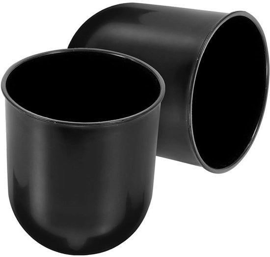 Supporto per spazzola da bagno 2 pezzi - Nero Plastica - Supporto per spazzola - Design semplice - Bagno - Dimensioni 9,5 x 8,5 cm