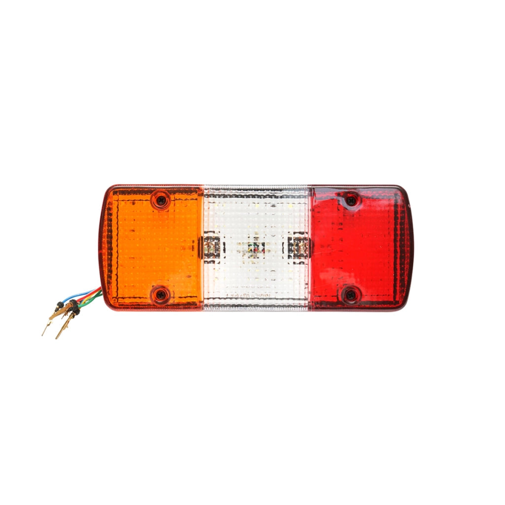 Lampada posteriore a LED rettangolare con 28 LED e 3 compartimenti, 24V