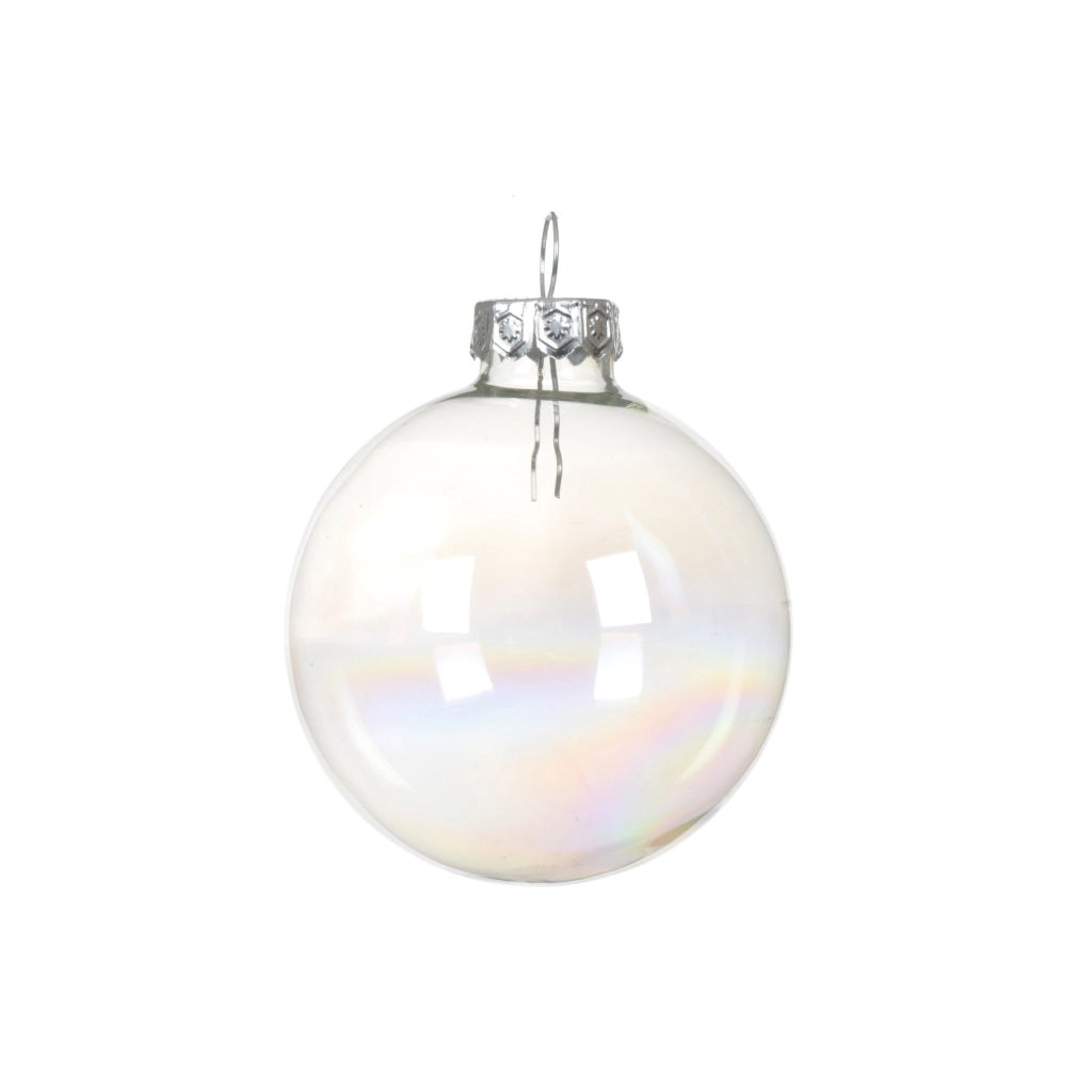 Box 8 Palline Vt trasp/iridesc d7cm