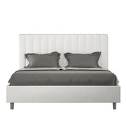 Letto Matrimoniale 160x190 cm con Rete e Contenitore Agueda Bianco