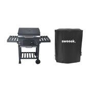 Barbecue a carbonella con copertura, nero