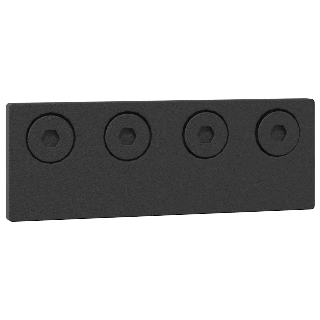 Kit di Binari per Porte Scorrevoli 400 cm Acciaio Nero