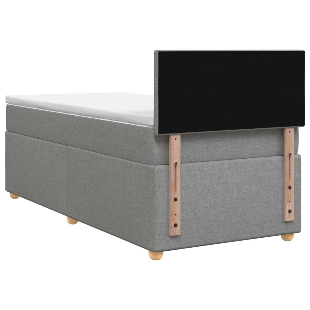 Letto box spring con materasso Grigio Chiaro 90 x 190 cm 3450846