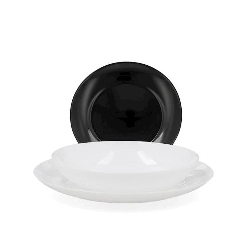 SET APY 18 PEZZI BIANCO E NERO - VETRO TEMPERATO LUMINARC