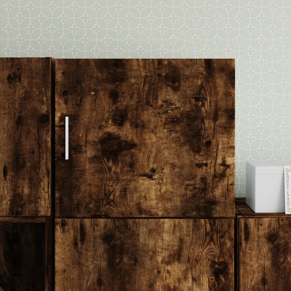 Armadietto a Muro | Mobile a Parete Rovere Fumo 45x42,5x40 cm in Legno Multistrato