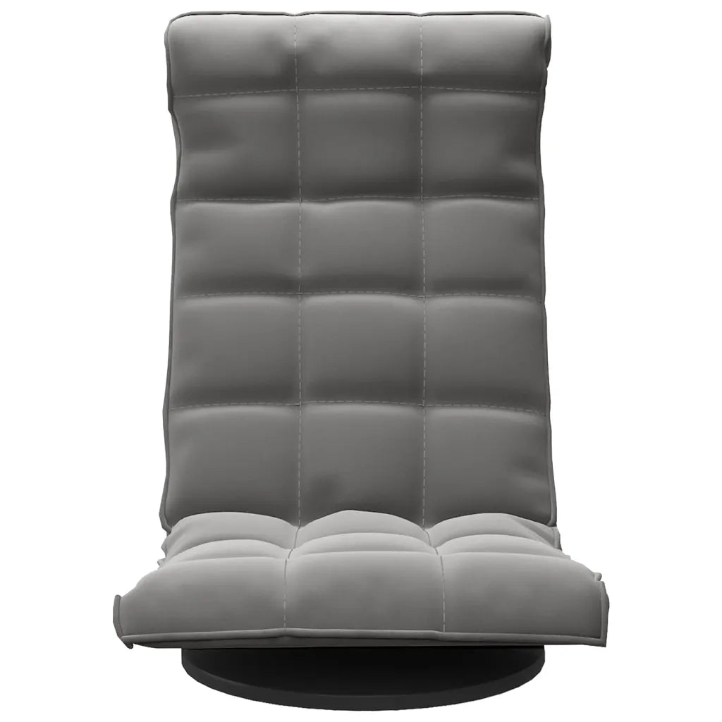 Sedia da Pavimento Girevole Grigio Scuro in Velluto 336565