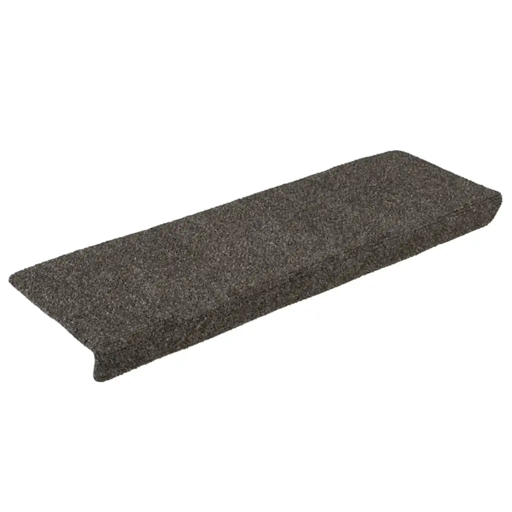 Tappetini per scale autoadesivi 30 pz 65x21x4 cm Antracite Bordo rettangolare 3365699