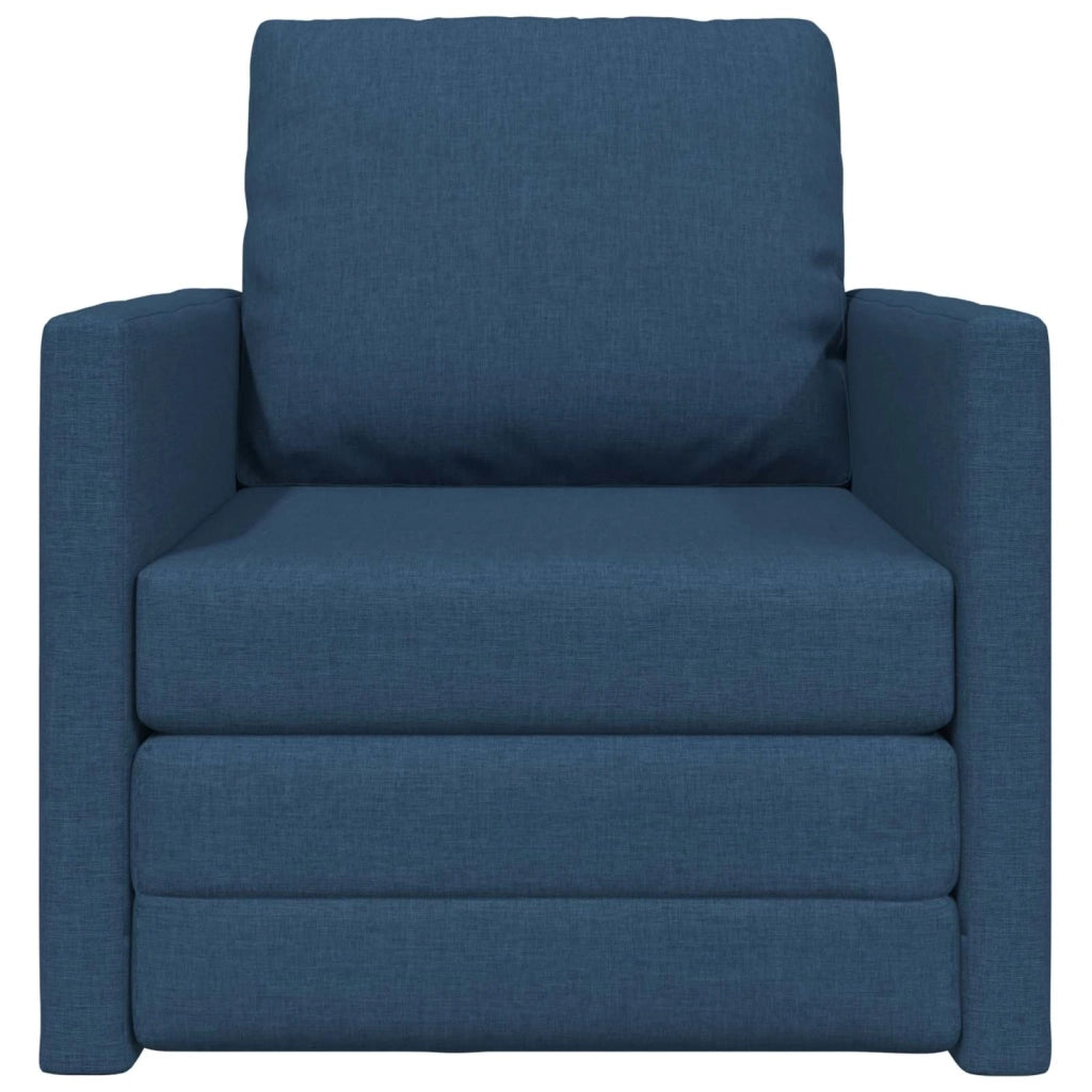 Divano letto | Sof¨¤ letto | Letto singolo Blu 74 x 77 x 81 cm Tessuto