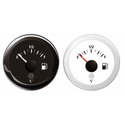 INDICATORE CARBURANTE NERO FUEL INDICATOR BLACK SCALE  E-F 12/24V