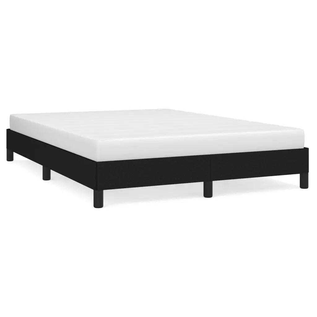 Letto matrimoniale | Letto per adulti | Giroletto senza Materasso Nero 140x200 cm in Tessuto