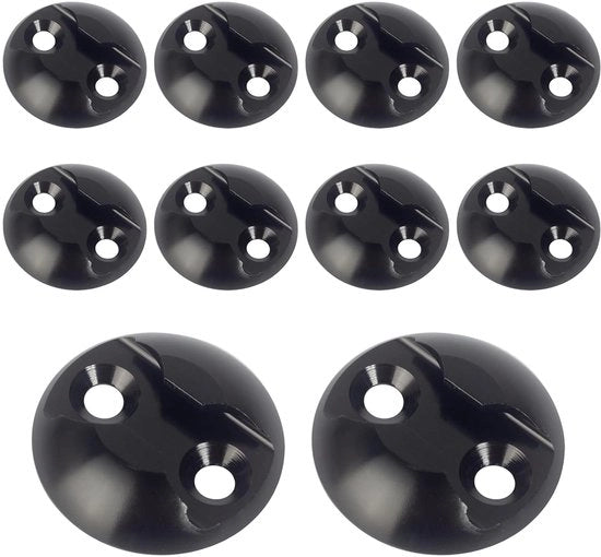 Pannelli di fissaggio aereo 10-pack, punti di fissaggio in alluminio per l'ancoraggio del carico per autocarri, camper, aerei, furgoni – flessibili, inox, installazione semplice (Φ44mm)