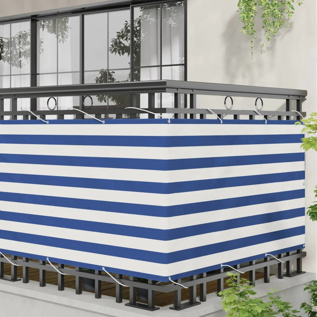 Schermo da balcone-Pannello per balcone Blu e Bianco 100 x 500 cm