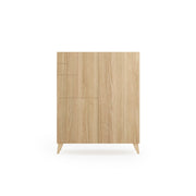 Scarpiera Herdasa effetto rovere dorato gambe rovere dorato 109x90x27cm