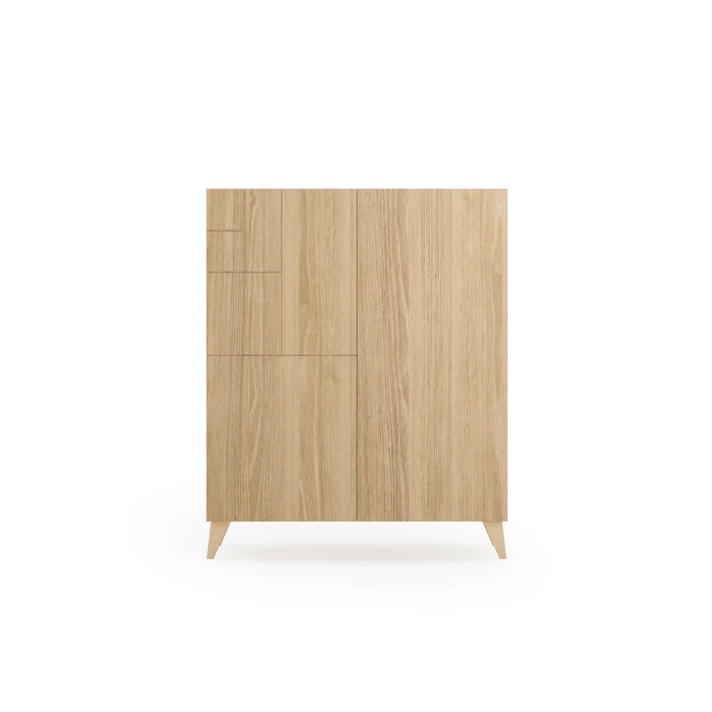 Scarpiera Herdasa effetto rovere dorato gambe rovere dorato 109x90x27cm
