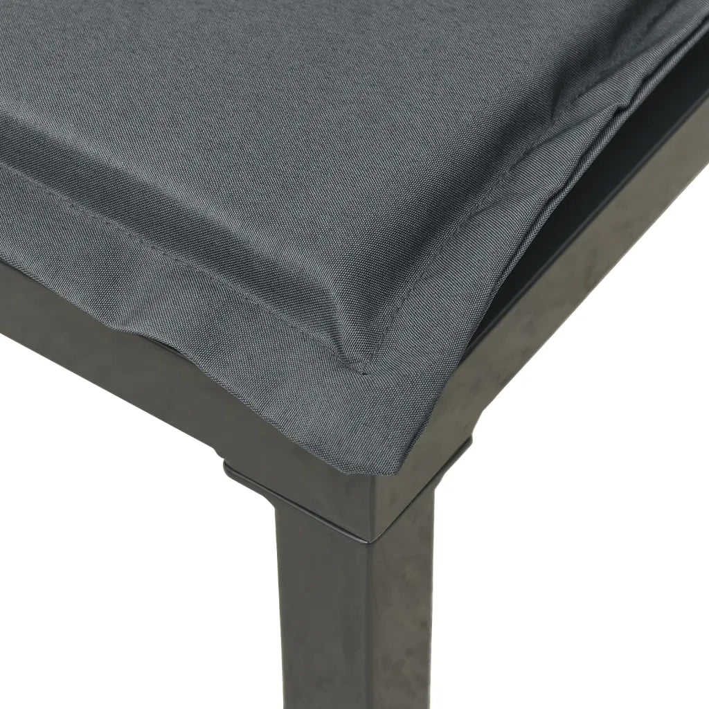 Set Salotto da Giardino 4 pz Nero e Grigio in Polyrattan 362803