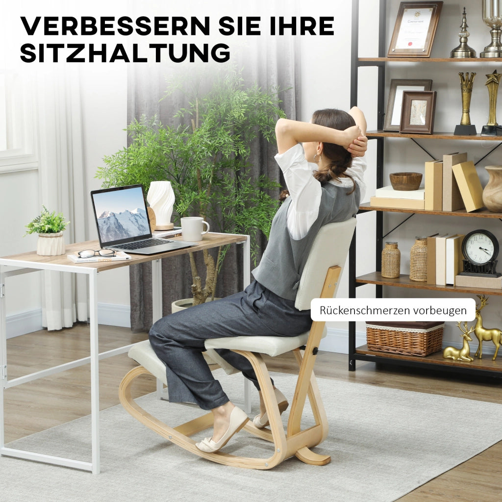 Sgabello ergonomico da meditazione ¨C Xylo ¨C crema