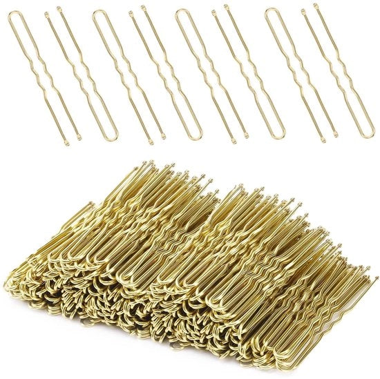 Accessori per stile capelli - Spille a U per capelli - 200 pezzi - Clip a frangia per donne - Accessori per capelli - Spille metalliche a forma di bobby