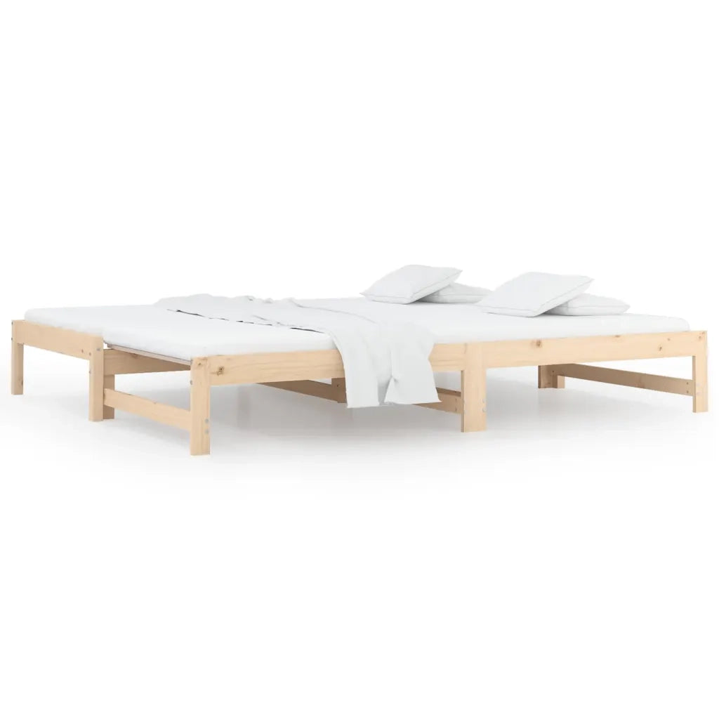Dormeuse Estraibile 2x(90x200) cm Legno Massello di Pino