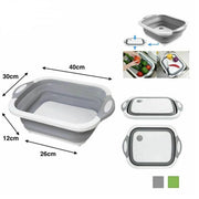 Trade Shop - Cestello Vaschetta Vassoio Tagliere Pieghevole In Plastica Multiuso Per Cucina -