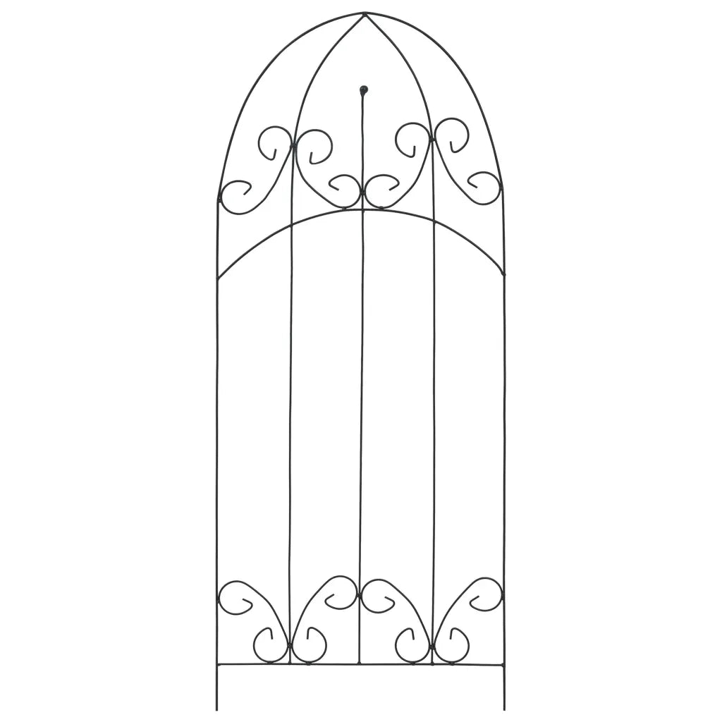 Supporti da Giardino per Piante 3 pz Neri 40x100 cm in Ferro 47098
