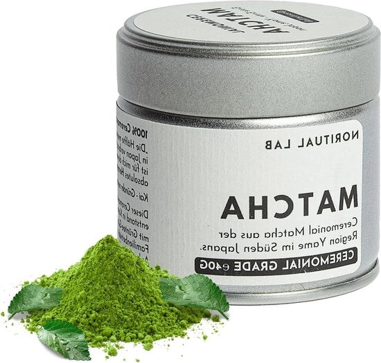 Matcha Poeder Cerimoniale di Origine Giapponese - Prima Raccolta - 100% Naturale e Testato nel Laboratorio - 40g