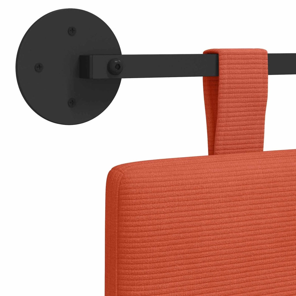 Testiera | Testata sospesa Rosso Arancio Tessuto in Cords