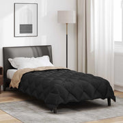 Duvet Invernale Nero e Talpa 140 x 200 cm Microfibra 42025729
