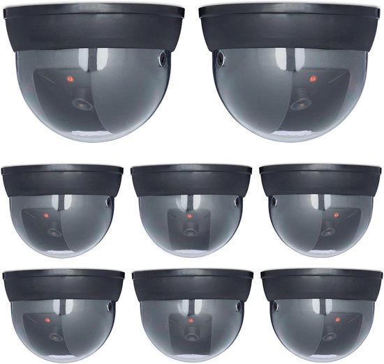 Dome di Sorveglianza con Luce LED e Angolo di Visuale Regolabile - Camera di Sicurezza Nero