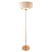 Lampada da terra Highclere ottone vintage 3xE14 Endon