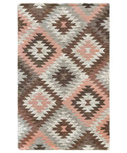 Tappeto moderno AVANA ROSA geometrico etnico kilim, Tappeto arredo soggiorno salotto camera lavabile anti-scivolo cm.140x200