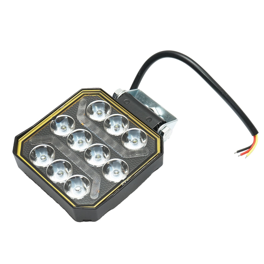 Proiettore LED, 10-30V, 15W, 101x101x32mm, con accessori di montaggio, Breckner Germany