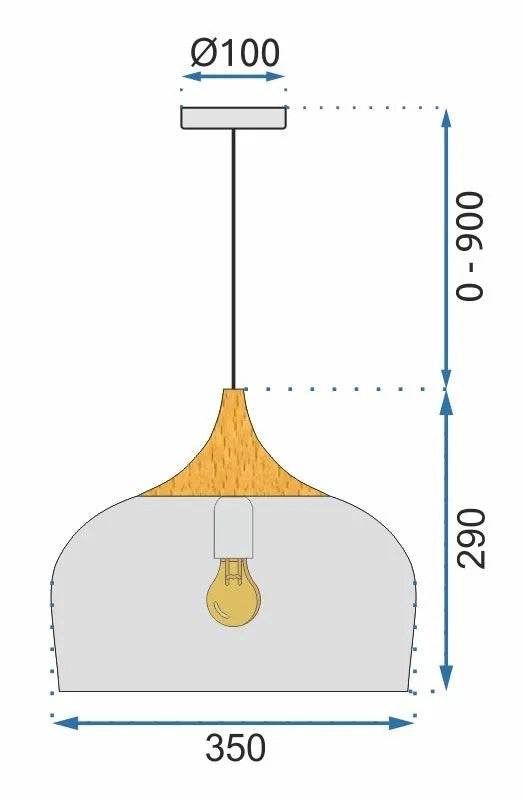 Lampada Da Soffitto Pensile Singola Bari Bianco