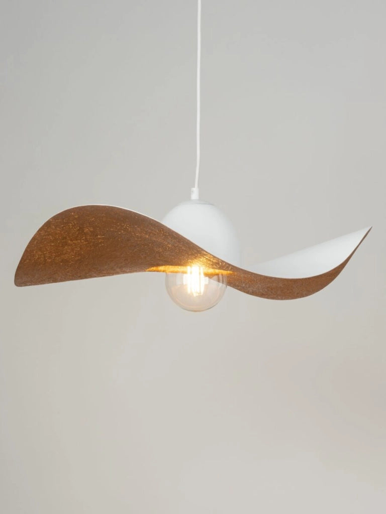 Lampada a sospensione Kapello bianco rame Ø55 E27 Sigma