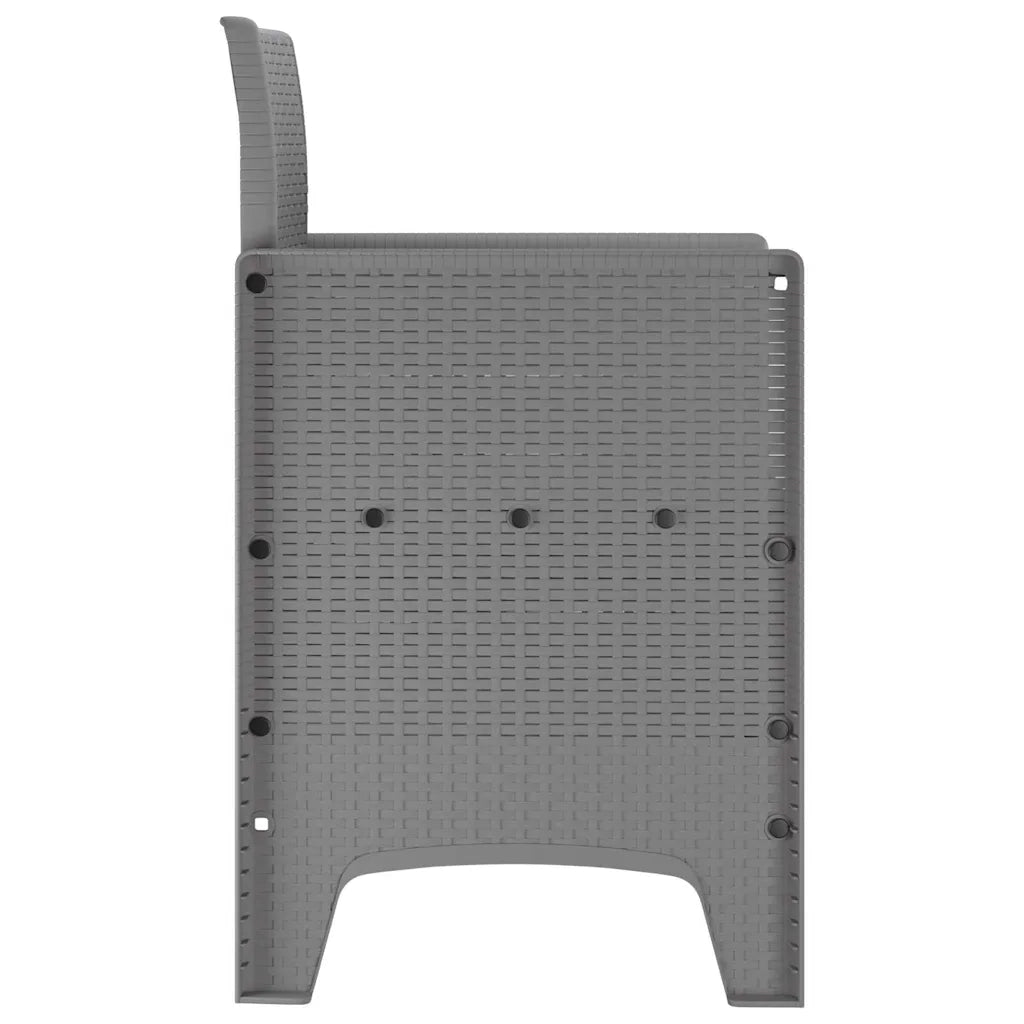 Sedia da Giardino 4 pcs Grigio chiaro 53 x 49 x 85 cm