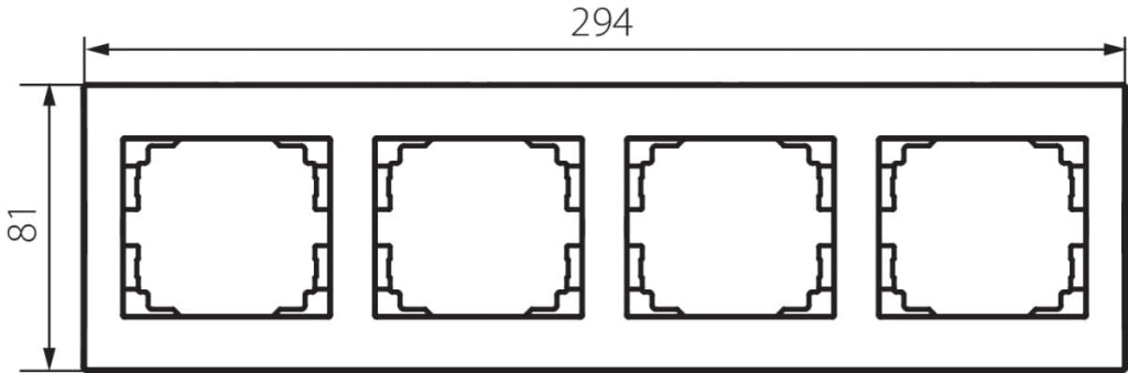 Cornice 4 posti orizzontale LOGI bianca Kanlux 25120