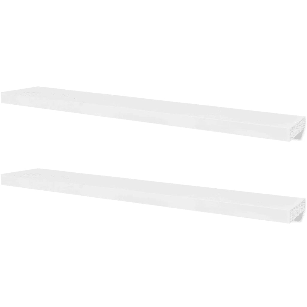 2 Mensole per pareti Bianche MDF per Libri/DVD cod mxl 48646