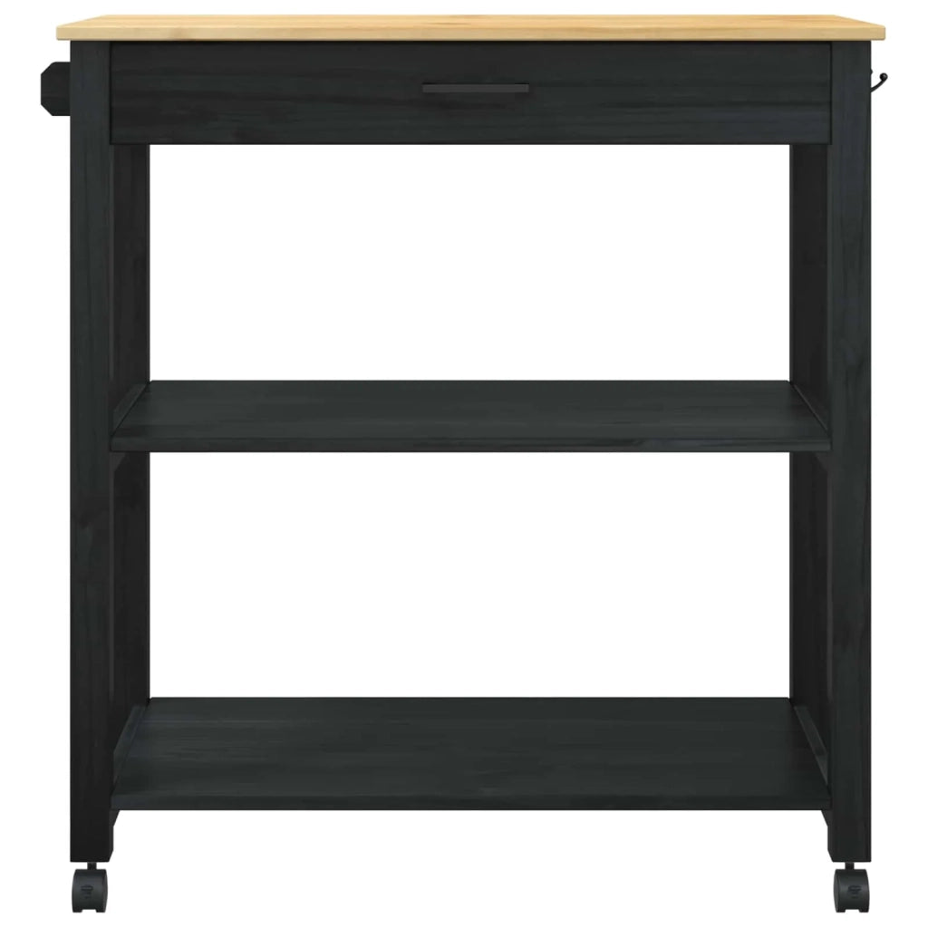 Carrello da Cucina MONZA Nero 84 x 40 x 88,5 cm